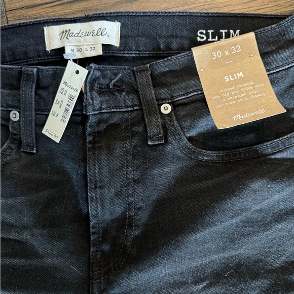 Madewell Slim Fit Jeans in Everton Wash Black J9523 - Picture 7 of 13